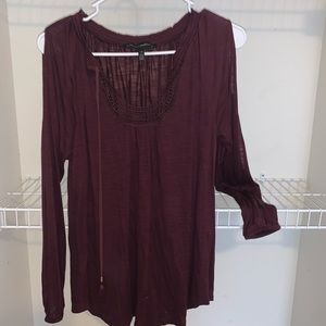Burgundy blouse
